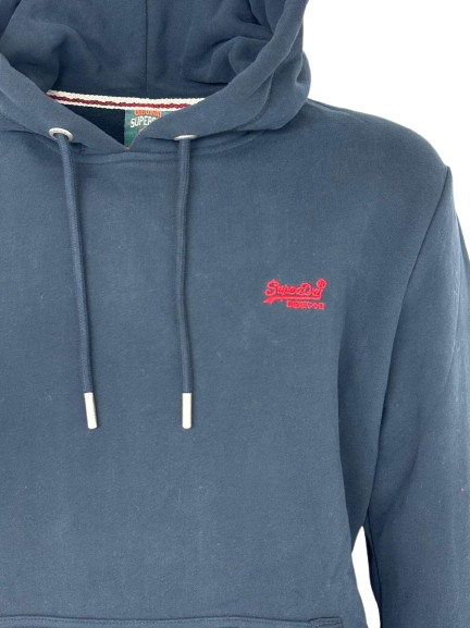 FELPA UOMO BLU CON CAPPUCCIO