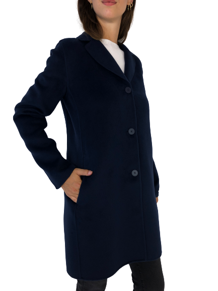 CAPPOTTO DONNA BLU MONOPETTO – e-spaceonweb