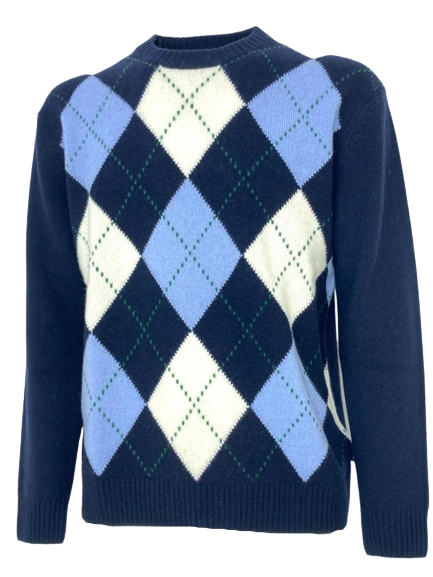 PULLOVER UOMO FANTASIA ROMBI 100 LANA e spaceonweb