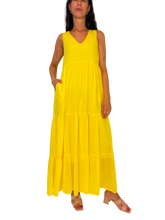Carica l'immagine nel visualizzatore di Gallery, ABITO DONNA LUNGO GIALLO
