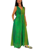 Carica l'immagine nel visualizzatore di Gallery, ABITO DONNA VERDE LUNGO
