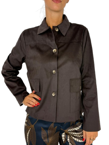 GIACCA DONNA MARRONE MONOPETTO