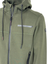 Carica l'immagine nel visualizzatore di Gallery, FELPA UOMO VERDE MILITARE CON CAPPUCCIO
