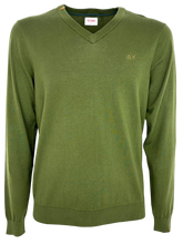 Carica l'immagine nel visualizzatore di Gallery, PULLOVER UOMO VERDE SCURO
