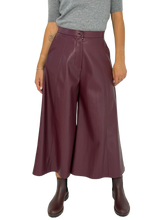 Carica l&#39;immagine nel visualizzatore di Gallery, PANTALONE DONNA ECOPELLE BORDEAUX
