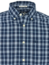 Carica l'immagine nel visualizzatore di Gallery, CAMICIA UOMO BLU FANTASIA CHECK

