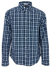 Carica l'immagine nel visualizzatore di Gallery, CAMICIA UOMO BLU FANTASIA CHECK
