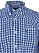 Carica l'immagine nel visualizzatore di Gallery, CAMICIA UOMO AZZURRA FANTASIA CHECK
