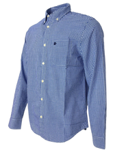 Carica l'immagine nel visualizzatore di Gallery, CAMICIA UOMO AZZURRA FANTASIA CHECK
