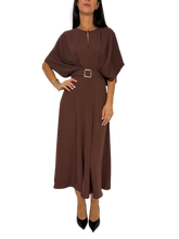 Carica l&#39;immagine nel visualizzatore di Gallery, ABITO DONNA MARRONE
