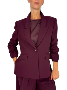 GIACCA DONNA BORDEAUX MONOPETTO