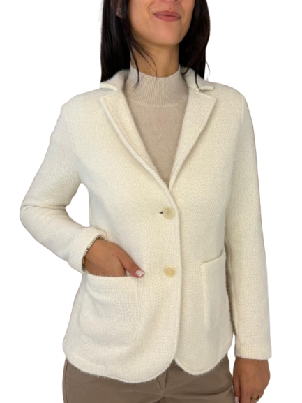 GIACCA DONNA MONOPETTO PANNA