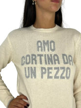 Carica l&#39;immagine nel visualizzatore di Gallery, MAGLIONE DONNA BIANCO TI AMO CORTINA
