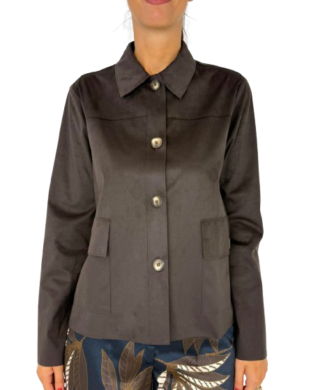 GIACCA DONNA MARRONE MONOPETTO
