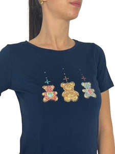 T-SHIRT DONNA BLU