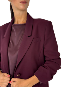 GIACCA DONNA BORDEAUX MONOPETTO