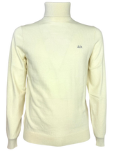 Carica l'immagine nel visualizzatore di Gallery, MAGLIONE UOMO BIANCO PANNA COLLO ALTO
