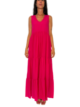 Carica l'immagine nel visualizzatore di Gallery, ABITO DONNA LUNGO FUCSIA
