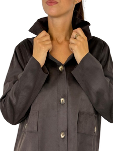 GIACCA DONNA MARRONE MONOPETTO