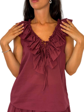 Carica l'immagine nel visualizzatore di Gallery, CAMICIA DONNA BORDEAUX
