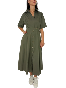 ABITO DONNA CHEMISIER VERDE MILITARE