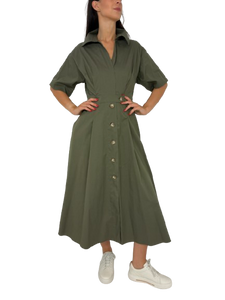 ABITO DONNA CHEMISIER VERDE MILITARE