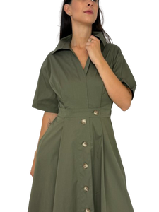 ABITO DONNA CHEMISIER VERDE MILITARE