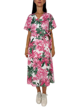 Carica l&#39;immagine nel visualizzatore di Gallery, ABITO DONNA CHEMISIER ROSA FANTASIA FLOREALE

