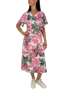ABITO DONNA CHEMISIER ROSA FANTASIA FLOREALE