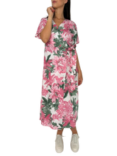 Carica l&#39;immagine nel visualizzatore di Gallery, ABITO DONNA CHEMISIER ROSA FANTASIA FLOREALE

