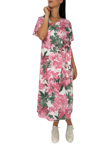 ABITO DONNA CHEMISIER ROSA FANTASIA FLOREALE