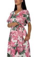 Carica l&#39;immagine nel visualizzatore di Gallery, ABITO DONNA CHEMISIER ROSA FANTASIA FLOREALE
