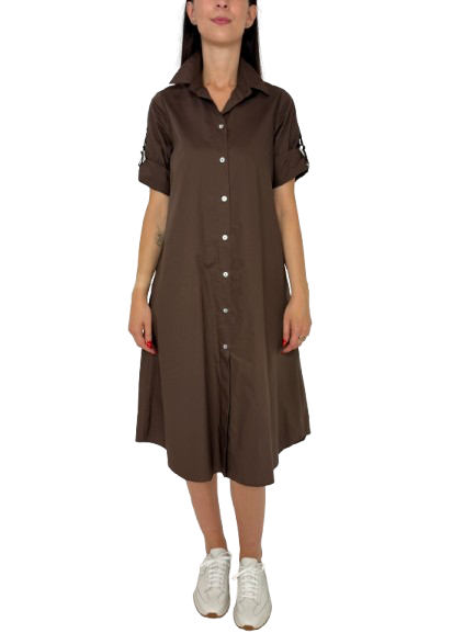 ABITO DONNA CHEMISIER MARRONE