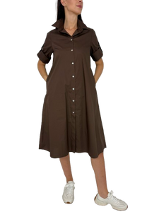 ABITO DONNA CHEMISIER MARRONE