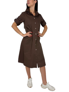 ABITO DONNA CHEMISIER MARRONE