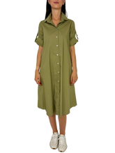Carica l&#39;immagine nel visualizzatore di Gallery, ABITO DONNA CHEMISIER VERDE
