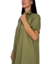 Carica l&#39;immagine nel visualizzatore di Gallery, ABITO DONNA CHEMISIER VERDE

