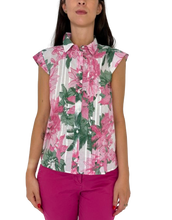Carica l&#39;immagine nel visualizzatore di Gallery, CAMICIA DONNA ROSA FANTASIA FLOREALE
