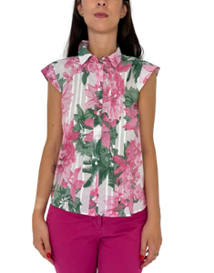 CAMICIA DONNA ROSA FANTASIA FLOREALE
