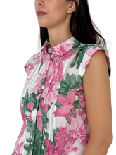 Carica l&#39;immagine nel visualizzatore di Gallery, CAMICIA DONNA ROSA FANTASIA FLOREALE
