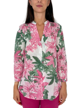 Carica l&#39;immagine nel visualizzatore di Gallery, CAMICIA DONNA ROSA FANTASIA FLOREALE

