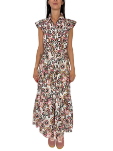 ABITO DONNA CHEMISIER 100% COTONE FANTASIA FLOREALE
