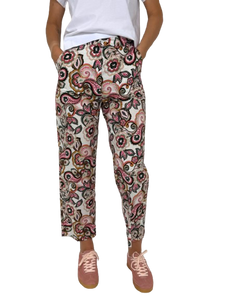 PANTALONE DONNA ROSA FANTASIA FLOREALE