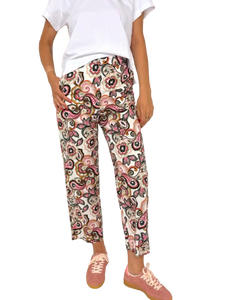 PANTALONE DONNA ROSA FANTASIA FLOREALE