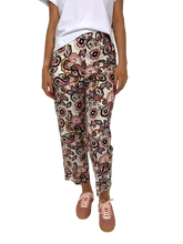 Carica l&#39;immagine nel visualizzatore di Gallery, PANTALONE DONNA ROSA FANTASIA FLOREALE

