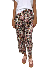 PANTALONE DONNA ROSA FANTASIA FLOREALE