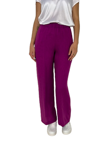 PANTALONE DONNA CICLAMINO 100% LINO