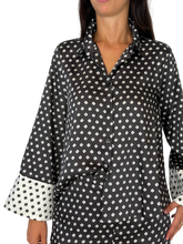 Carica l'immagine nel visualizzatore di Gallery, CAMICIA DONNA BIANCO/NERO
