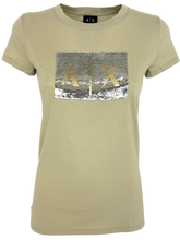 Carica l'immagine nel visualizzatore di Gallery, T-SHIRT DONNA VERDE LOGO FRONTALE
