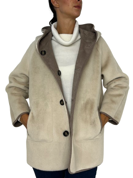 Vicolo Cappotto Eco Montone Donna ECO-MONTONE DONNA CORTO GRIGIO